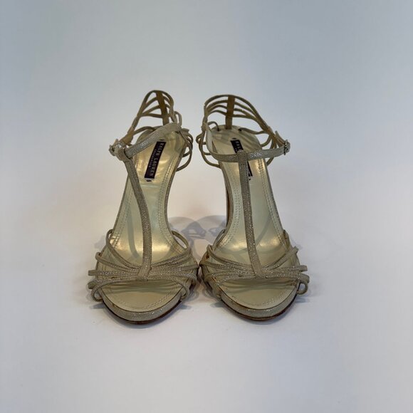 Ralph Lauren Purple Label Gold Suede Strappy Sandals, US 9 - Picture 2 of 16